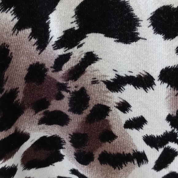 Joseph A leopard print blouse large cardigan - Picture 4 of 8